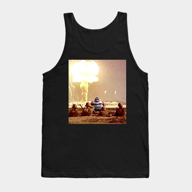 uh oh stinky meme monkey - le monke / war nuclear explosion Tank Top by vlada123